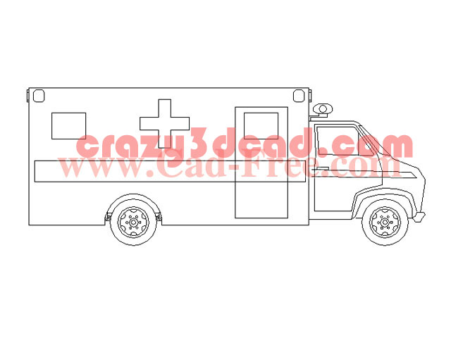 Hospital car CAD blocks